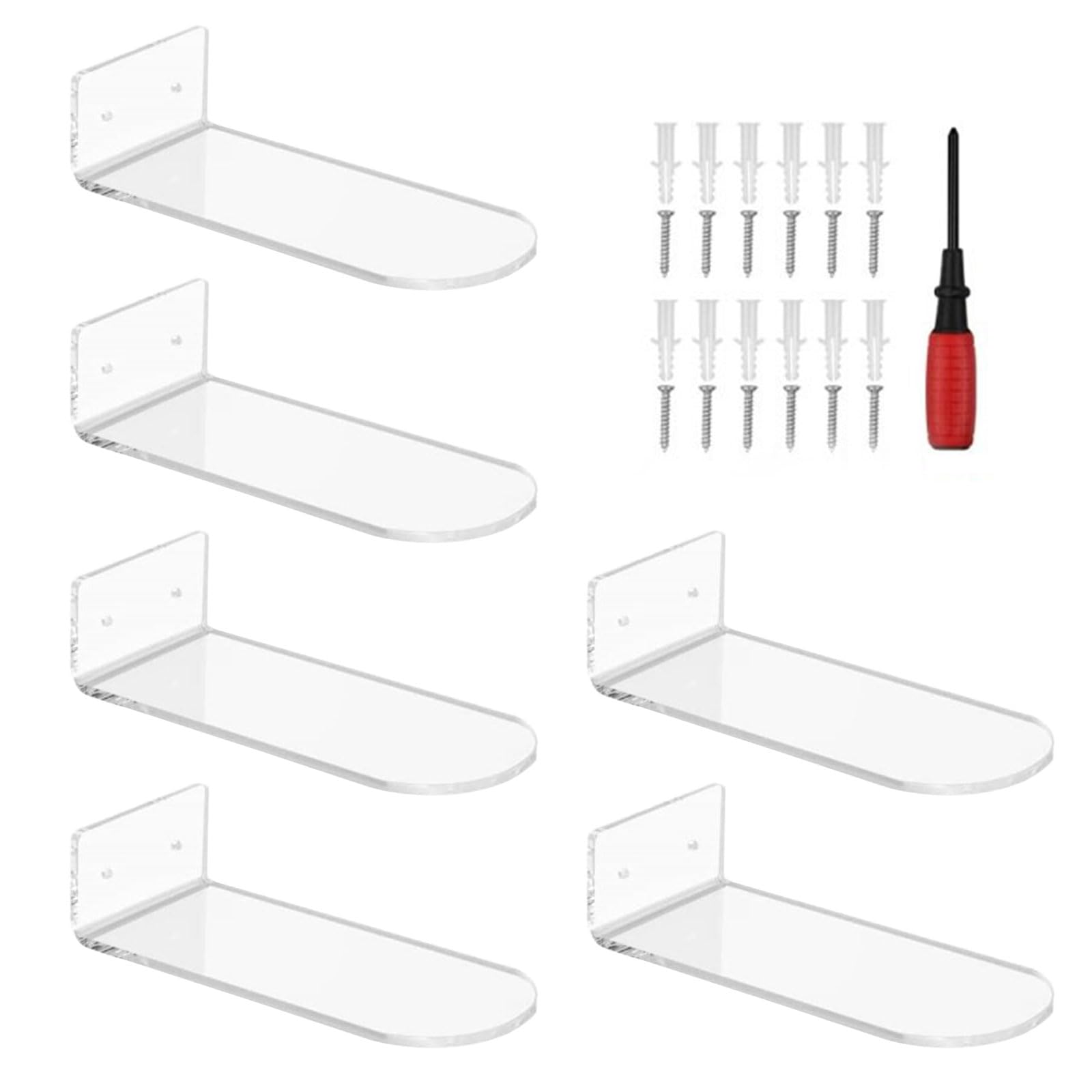 Msioytog Acrylics Wall Shelf Set for Shoes Elegant Shoe Display Wall Shelf Clear Acrylics Mounts for Collectors Floating Shoe Rack