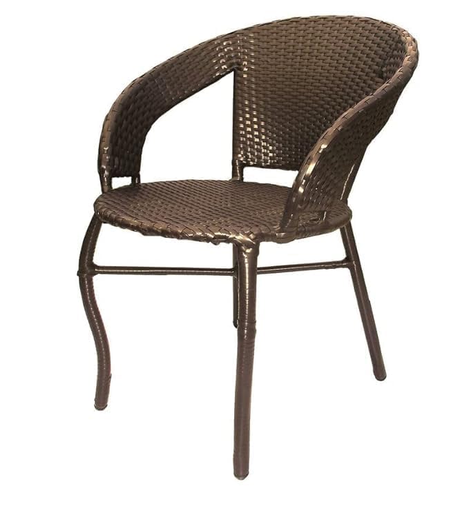 Image of D-12 4 Chair 1 Table with Cushion Seating Table & Chair Set for Outdoor, Balcony, Garden, Coffee Table Set Conversation Set, Furniture with 1 Table (Brown & Cream)