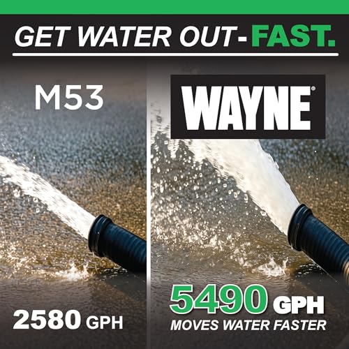 Image of Wayne 3 /4 HP Heavy Duty Submerisble Cast Iron and Stainless Steel Sump Pump with NEW Switch - Removes up to 5,490 Gallons of Water Per Hour