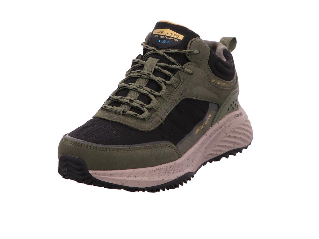 Men's Wide Fit Skechers 232961 Bounder Rse Boots, Olive/Black / 8 / 4E