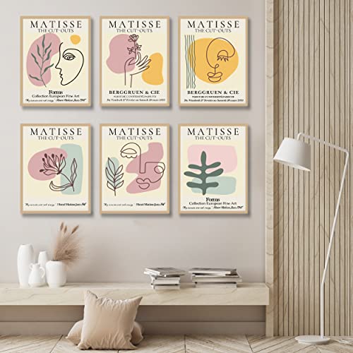 Luodroduo Matisse Wall Art Print Set Of 6 Abstract Posters Home Decor Canvas Wall Art Decor Minimalist Aesthetic Pictures For Office Living Room Bedroom Decoration (11"X14" Unframed) #TOP4