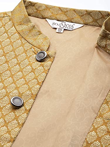 Image of SOJANYA Men Kurta Pyjama With Nehru Jacket