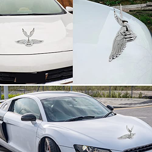 Chrome Flying Eagle Logo Car Hood Ornament Metal Stickers Hood Ornaments For Trucks Auto 3D Stand Decal Bonnet Univeral Emblem Badge Sculpture… #TOP5