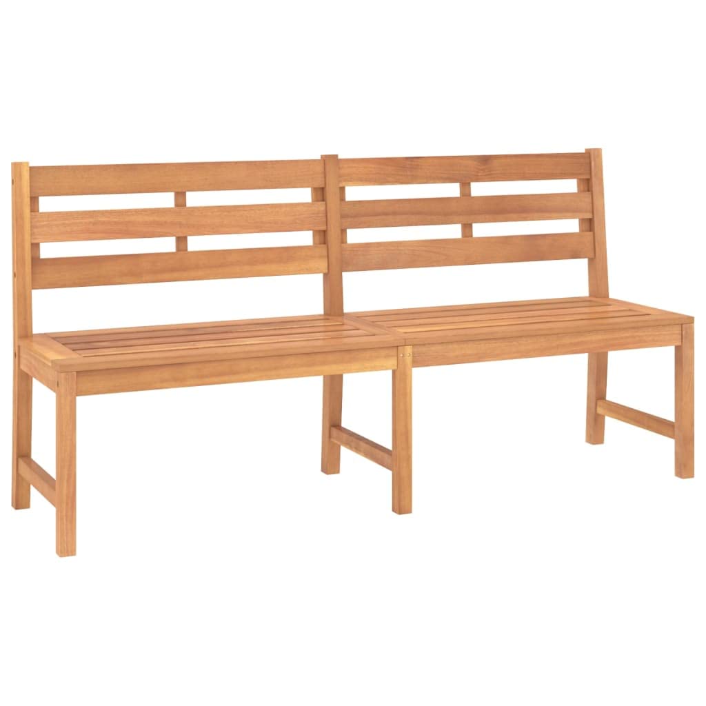 Juego de muebles de jardín de madera de teca maciza de 3 piezas con tablero estable y propiedades repelentes al agua para exteriores
