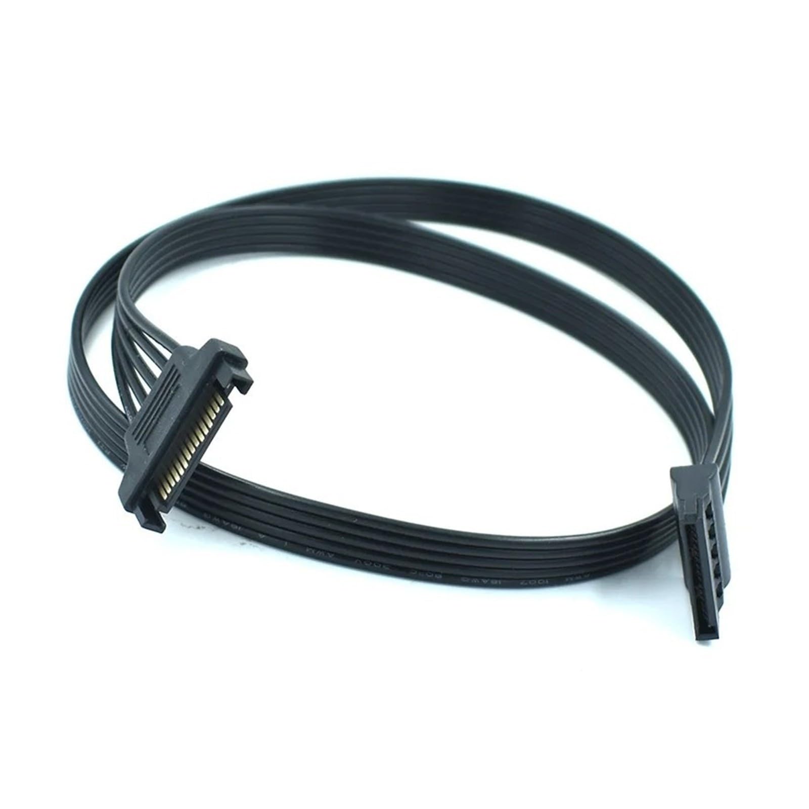 Générique Câble d'extension plat SATA mâle à femelle 15 broches, 20cm/60cm, 18awg(0.2M)
