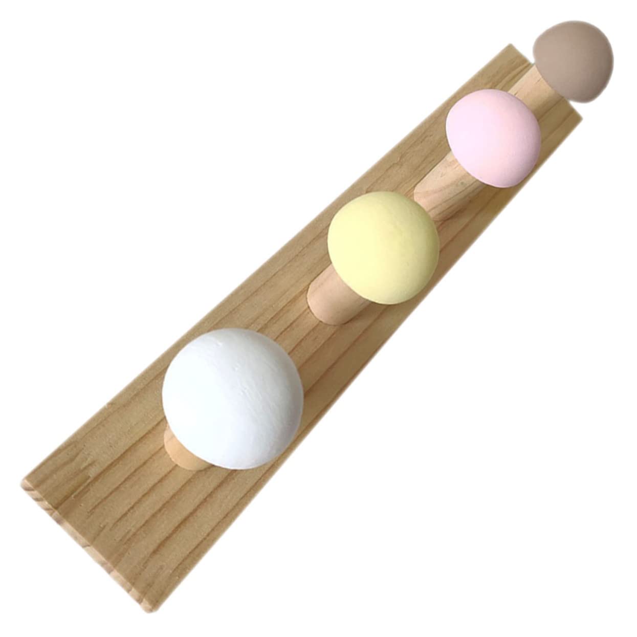 Ciieeo Wooden Wall Mounted Coat Hook Rack Pastel Colors Heavy Duty Clothes Hanger for Bathroom Bedroom and Living Hook Design for Convenient Storage