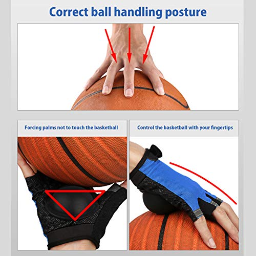 Haploon Basketball Dribble Gloves Finger Training Anti Grip Basketball Gloves For Youth Adults , Enhanced Finger Control Ball Ability, Basketball Training Aids, Finger Strengthener #TOP4
