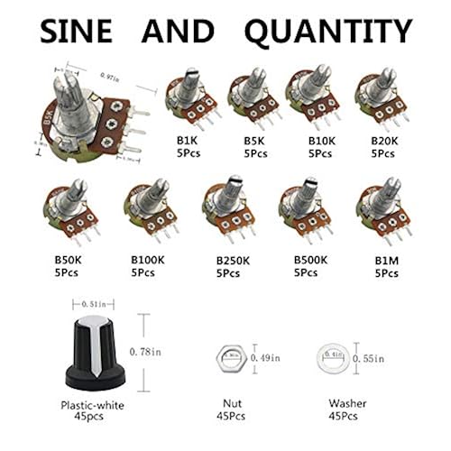 Potentiometer Kit 1K 5K 10K 20K 50K 100K 250K 500K 1M