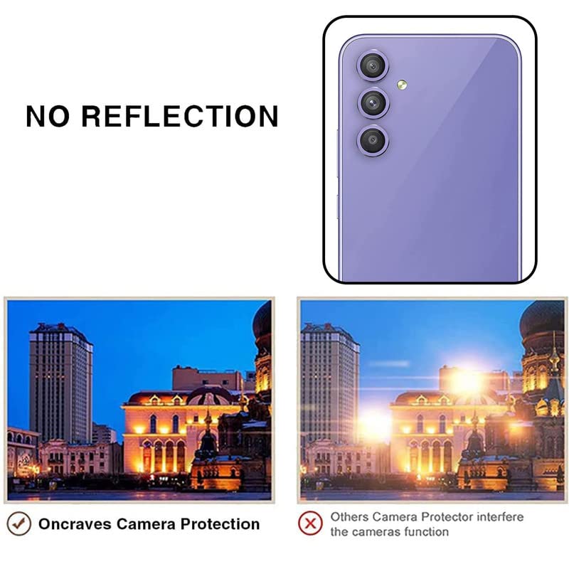 Image of (New 9H 3D CAMERA CAP /Black) Designed for Samsung Galaxy A54 Camera Lens Protector Tempered Glass Screen Protector for Samsung Galaxy A54 5G.