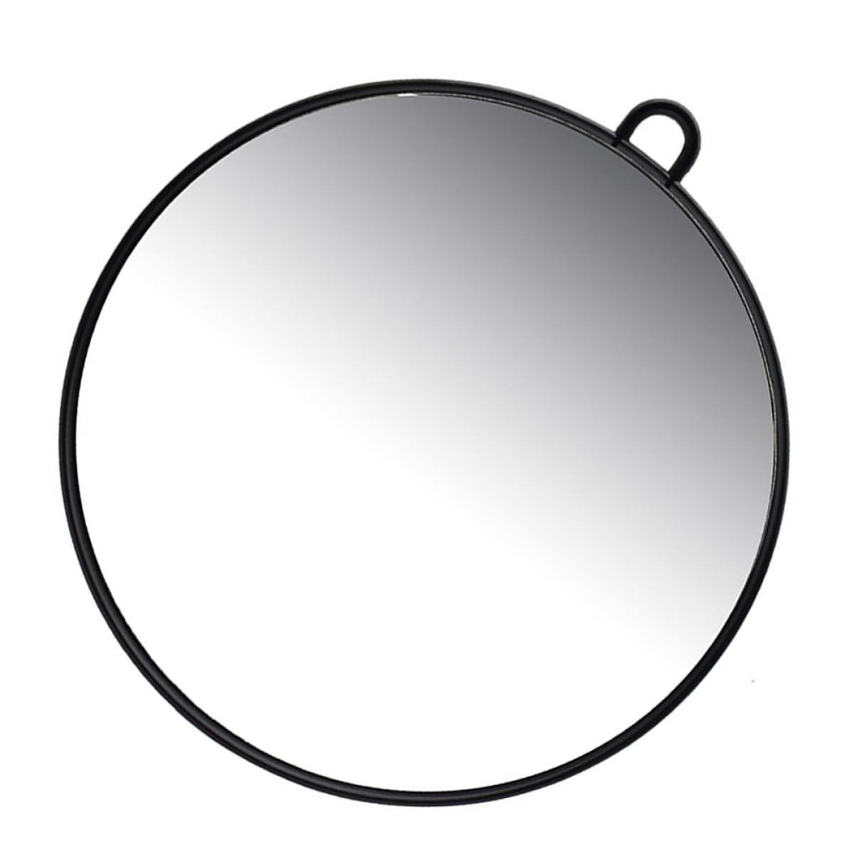 Handspiegel Rund Schwarz aus Glas und Kunststoff Kompakter Kosmetikspiegel für Täglichen Gebrauch zu Hause Leichter Friseurspiegel mit Langlebiger Nutzung