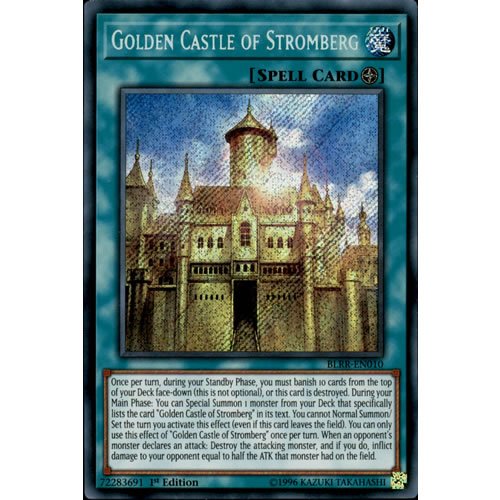 BLRR-EN010 1st Ed Golden Castle of Stromberg Secret Rare Card Battles of  Legend: Relentless Revenge Yu-Gi-Oh Single Card: Buy Online at Best Price  in UAE