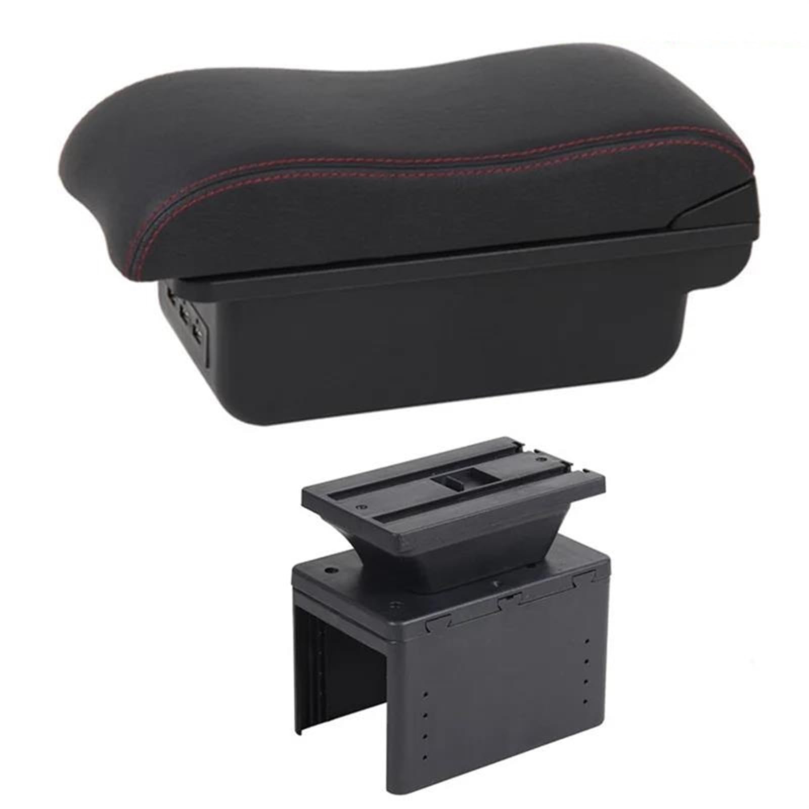 Ysdsls C Red Line 2 Center Console Armrest Storage Box Car Interior Parts Modification Accessories For I20 2023