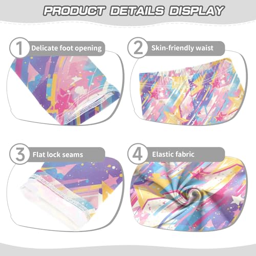 KLL Spray Paint Rock Star Toddler Girls' Cotton Pants Stretch High Waisted Workout Pants Exercise3