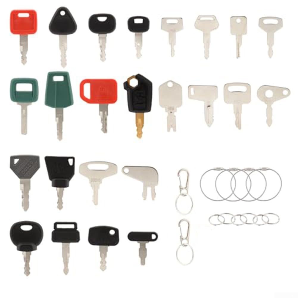Lecreatekit Set di chiavi di accensione per attrezzature pesanti, 36 pezzi, per escavatori, carrelli elevatori e macchine edili