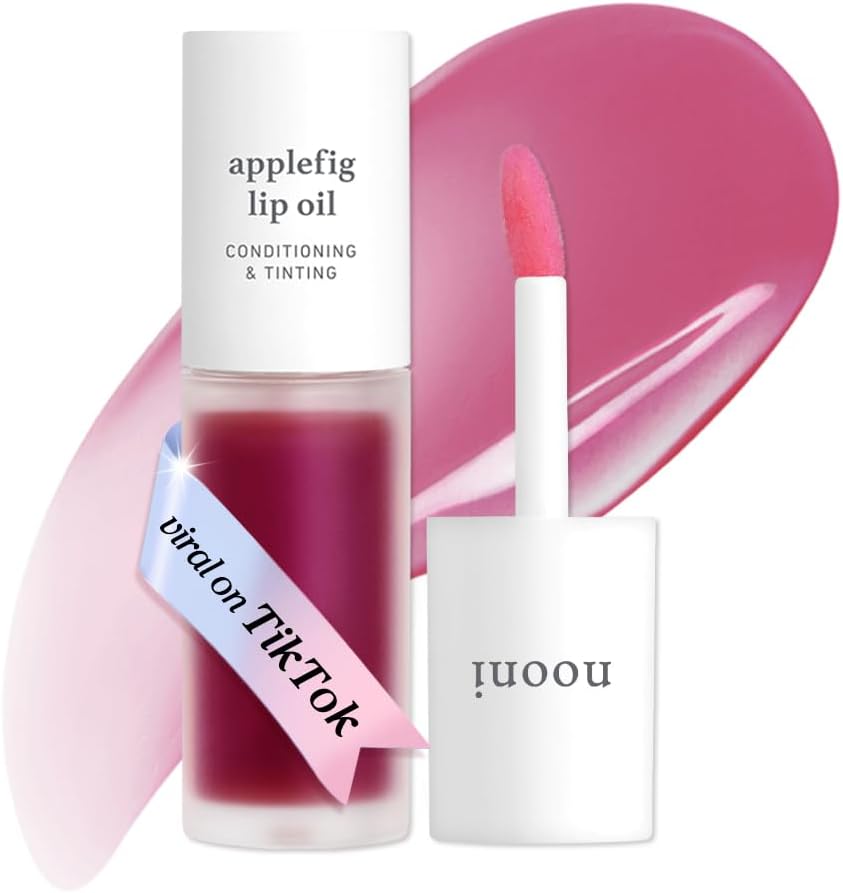 NOONI Korean Lip Oil - Applefig- pH Color-Changing Plumping Lip Gloss