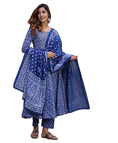 Traditional Jaipur Rayon Gold Print with Sequence Work Kurti, Zari work Pant with Dupatta Festive Party Wear Dress