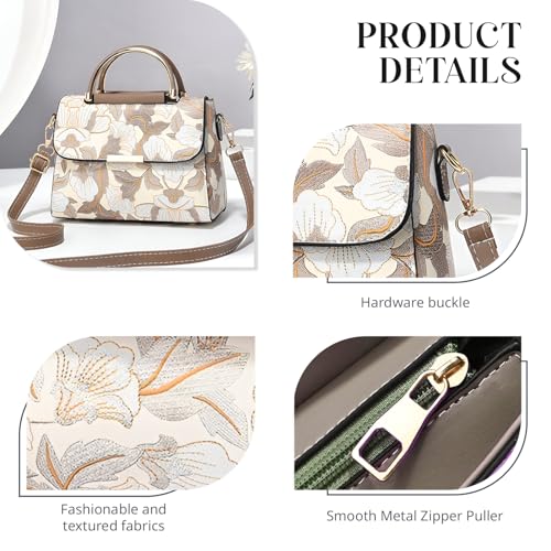 Image of SYGA Women's Cross Border Handbag With Flower Printed Small Square shoulder messenger bag