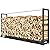 Lilybud--lily 8FT Firewood Rack Outdoor Indoor, Firewood Log Rack Holder with Reinforced Bumper for Fireplace Wood Storage, Heavy Duty Metal Pile Log Stand Stacker Holder for Patio Outdoor