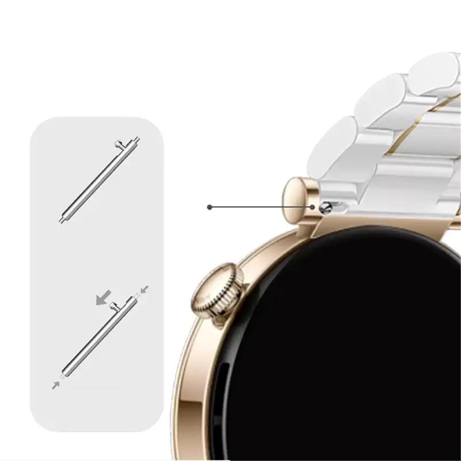 cinturino dell'orologio Cinturino for orologio in ceramica da uomo d'affari bianco 14 15 16 17 18 19 20 21mm Comodo cinturino di ricambio accessori