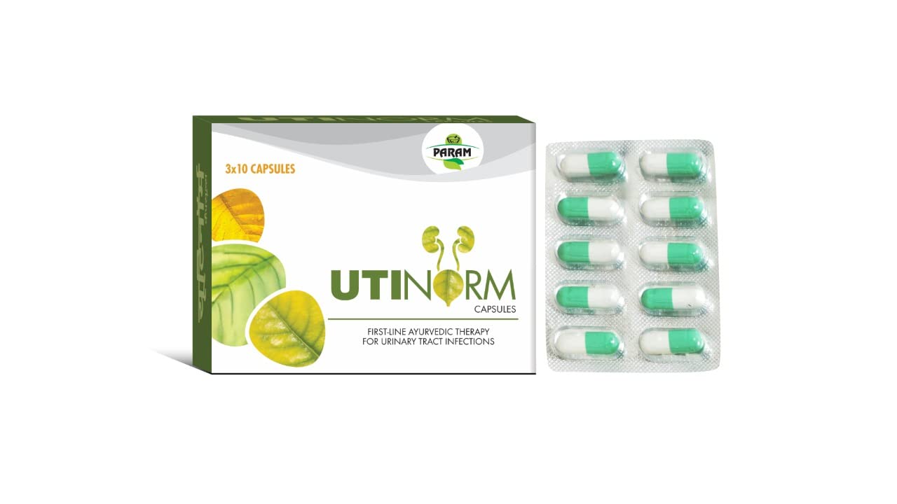 PARAM UTInorm Ayurvedic Herbal Capsules 30 Capsules (3 x 10 Strips) | Traditional Herbal Formula | Daily Wellness Supplement | Natural Ayurvedic Capsules for Men & Women-image-10