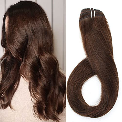 Sixstarhair Remy Human Hair Extensions Clip In Human Hair Walnut Brown 140g Hair Extensions 16inch 7 Pieces per Pack for a Full Head Beautiful and Invisible [Color 3# Walnut Brown 16inch]