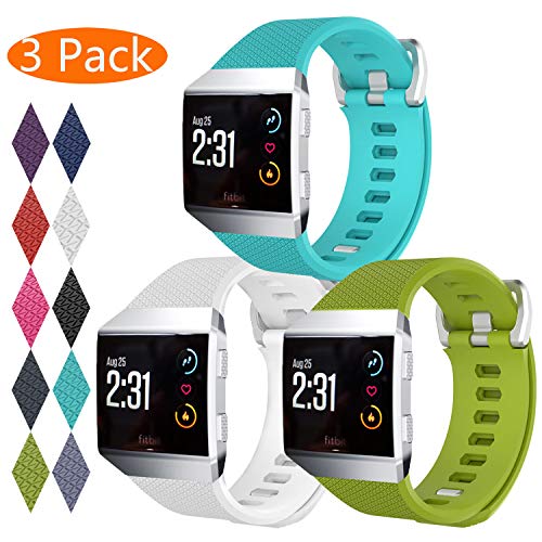 KingAcc Correa para Fitbit Ionic, Silicona Suave Pulsera de Respueto con Hebilla de Metal Compatible con Fitbit Fitbit Ionic smartwatch Cover