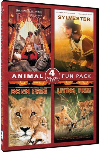 DVD de películas infantiles Animal Fun Pack importación USA con 4 largometrajes familiares
