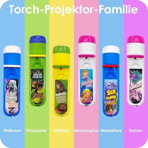 Pup Go Projektor Taschenlampe Dinosaurier für Kinder ab 3+ Jahren, Weihnachtsgeschenke & Nikolaus Geschenke für Jungen, 3 Disks 24 Bilder, Geschichte Diashow Beamer,Dinosaurier Spielzeug