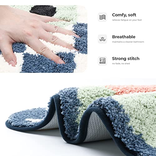 Image of Home Decor Multicolor Anti Skid Bath Mat for Bathroom, Anti Slip Bath mat, Non Slip Bath mat Door mat for Bathroom, Living Room Kitchen Bedroom (Flower Life Design)