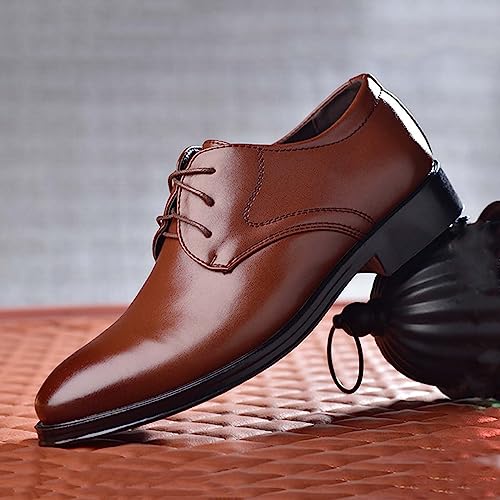 Black Dress Shoes for Men Fashion Oxfords Classic Lace up Shoe Heel Pad Design for Formal Occasions Work Footwear2