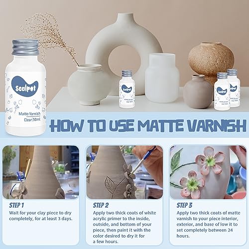 Air Dry Clay Glaze, Clay Varnish For Air Drying Clay