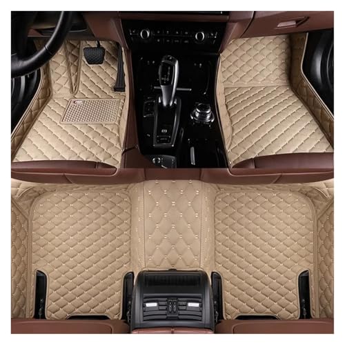 Tapis auto de sol premium en beige pour intérieur VW Golf 7 de 2015 à 2020