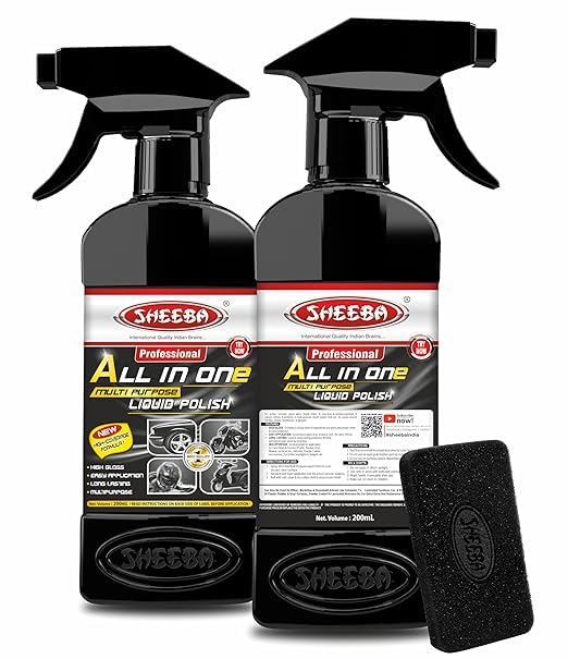 Multipurpose Liquid Polish for Car and Home, Interior and Exterior Surfaces, High Gloss Formula, 200mL