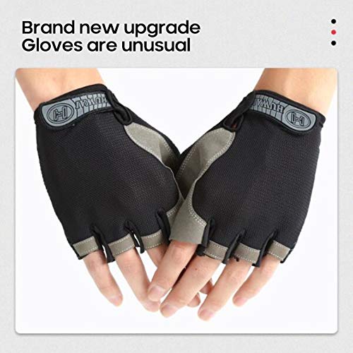 YGDA Luvas de ciclismo masculinas, luvas de ciclismo de meio dedo, luvas de bicicleta MTB DH Road co
