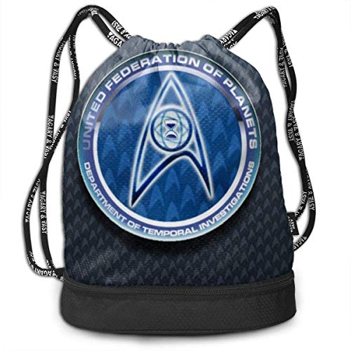 Mochila con cordón Star Trek Logo Hübsche Kordelzug Rucksack Tasche Mehrzweck Bundle