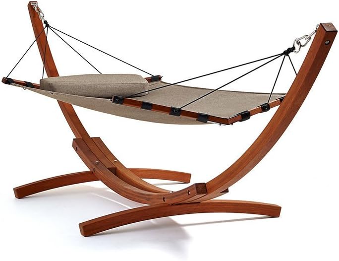 Lujo Living Free-Standing Hammock - Single - Isla Collection - Taupe