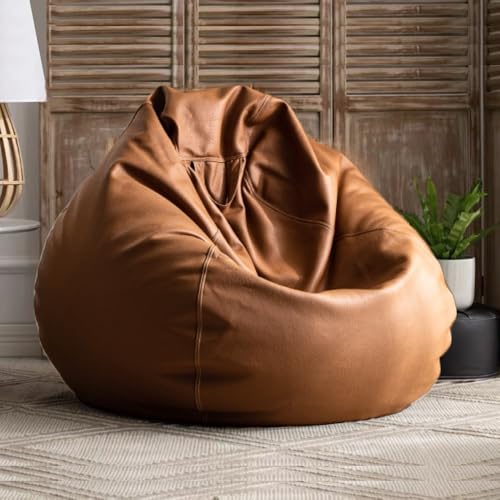 Opiniones de Puff Walmart - los preferidos. 42 SXBCyan Sillón Puff De Piel Sintética, Impermeable, Funda De Puf (sin Relleno), Lavable, For Niños Y Adultos, Sillón Puff, Sillón Perezoso, Sofá, Asiento De Suelo, Muebles De...