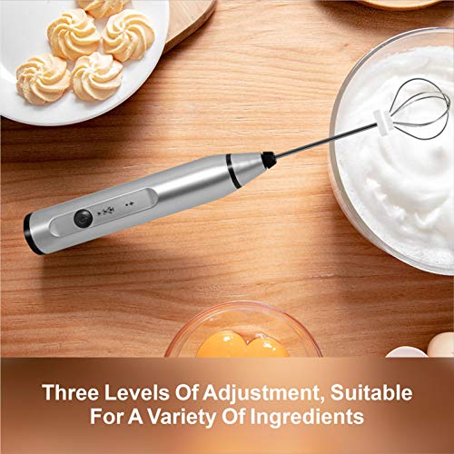 Nefelibata Handheld melkopschuimer, oplaadbare USB-koffieopschuimer, 3 versnellingen handschuimmaker voor koffie, melk… - Image 7