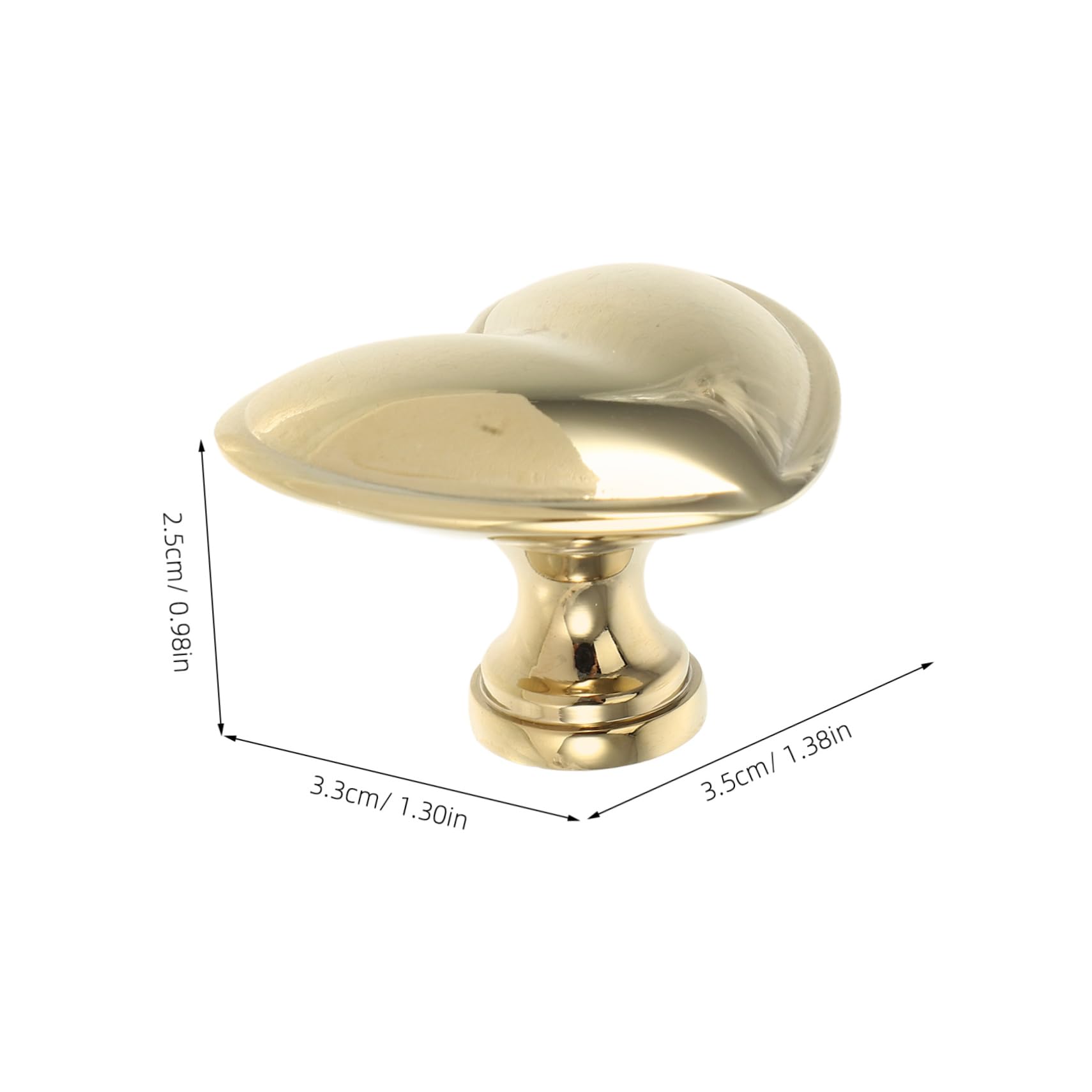 DOITOOL Heart Shape Drawer Pulls Stylish Brass Knobs for Kitchen Cabinets Wardrobe Door Handles
