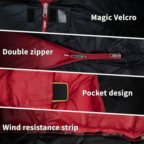 Image of Down Backpacking Sleeping Bag 620FP, Lightweight Sleeping Bag for Adult Backpacking, Hiking, Camping. with Compression Bag.