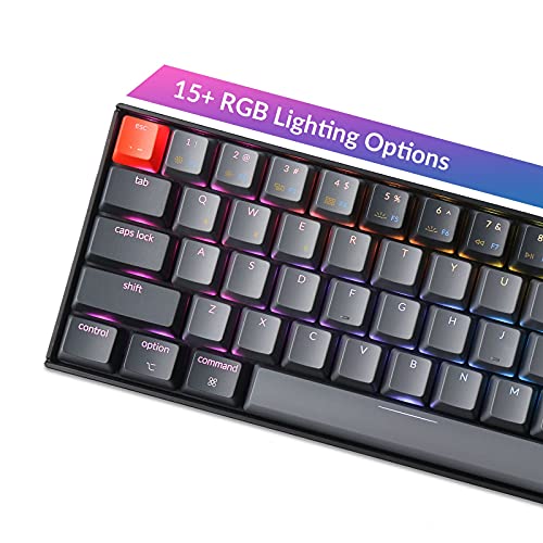 Image of Keychron K6 Wireless Bluetooth 5.1 /Wired Mechanical Gaming Keyboard, RGB Backlight, Gateron Mechanical G-Pro Switch, 65% Compact 68-Keys, 4000mAh Battery for Mac Windows (Gateron G Pro Red Switches)