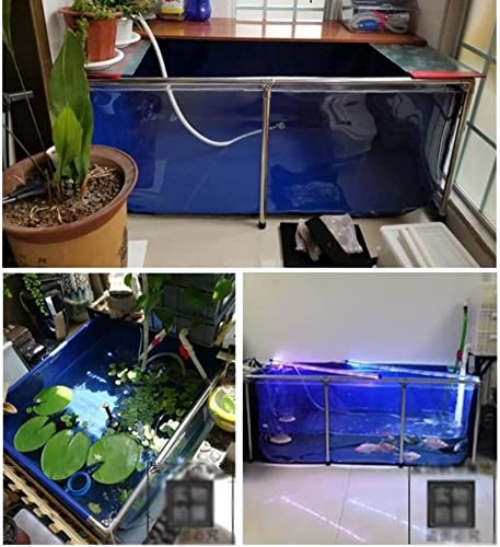 Acuario exterior de lona PVC con visor transparente y marco de acero 8