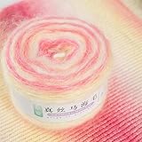 Verpackung: 1PC. LiuliuBull L 100g Kaschmir Garn Mohair Wolle Langhaarige Garn Mohair Garn Merinowolle Garn Für Strickstricke Pullover (Colore : 04)