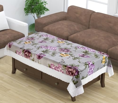 Image of Dakshya Industries PVC Waterproof Center Table Cover 40 x 60 Inch | Rectangle Coffee Table Cover | Spill Proof Oil Resistant Dustproof Heat Resistant Wipe Clean