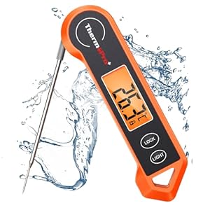 ThermoPro TP19H Digitale vleesthermometer voor koken met achtergrondverlichting en bewegingssensor, keukenthermometer voor barbecue, rookoven, olie, braden, snoep, direct aflezen