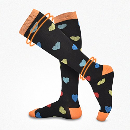 3 pares de meias de compressão masculinas e femininas da Lioobo, para viagens de voo, enfermeiros, m