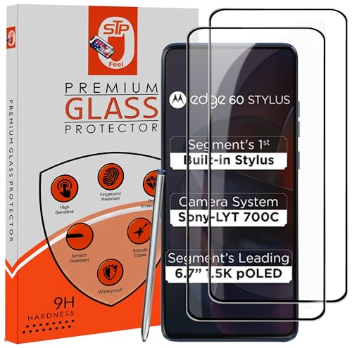 Image of Premium HD+ Tempered Glass Screen Protector Guard Compatible For Motorola Edge 60 Stylus 5G (6.7 Inch, Pack of 2) | Edge to Edge Coverage With Easy to installation kit for Smartphone