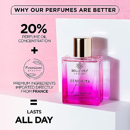 Bella Vita Luxury Senorita Eau De Parfum Perfume for Women with Yuzu, Lotus, Magnolia & Musk |Fresh & Fruity Long Lasting EDP Frgarance Scent, 100 ml - Image 3