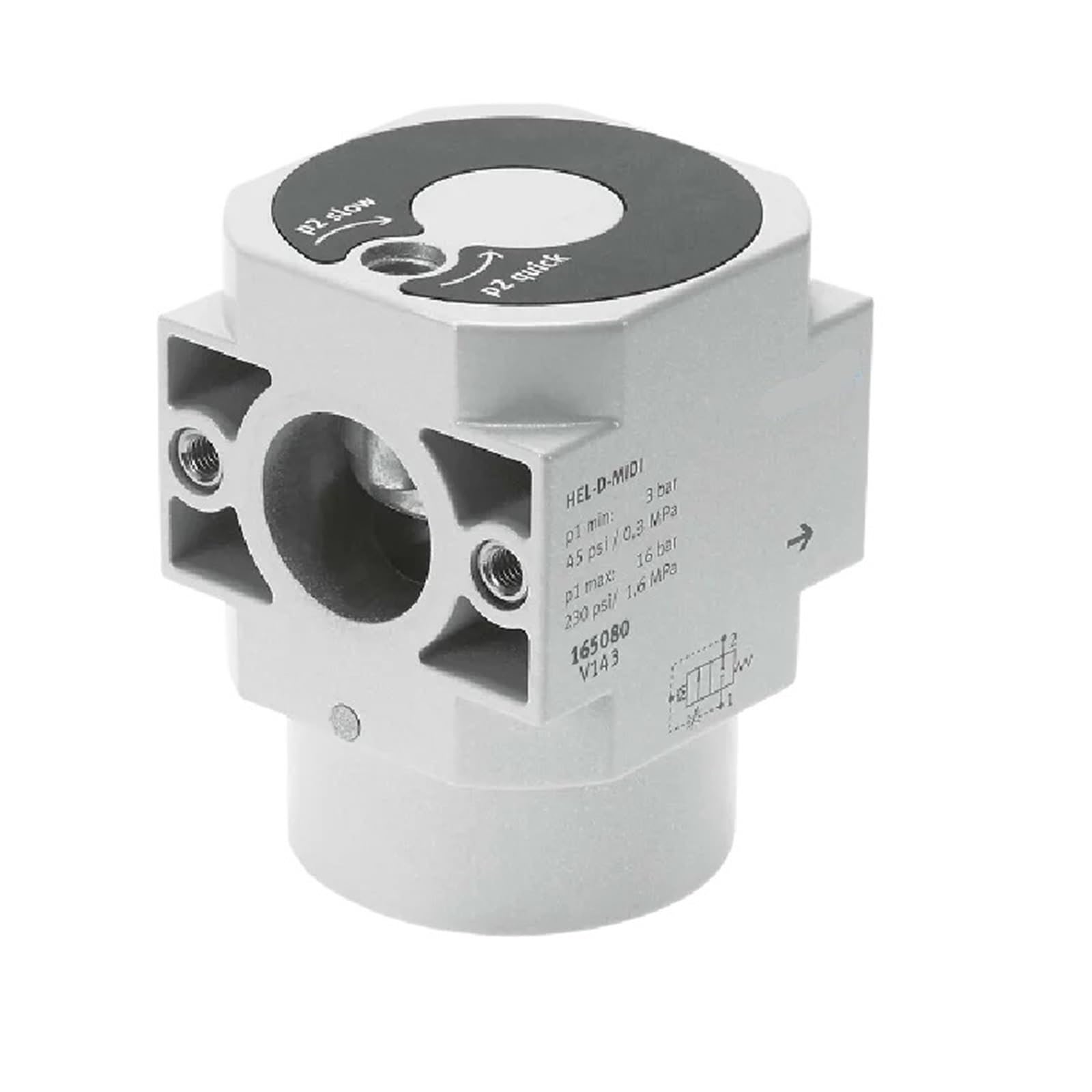 Vanne de securite HEL-D-MINI 170690 eviter rupture verin pneumatique