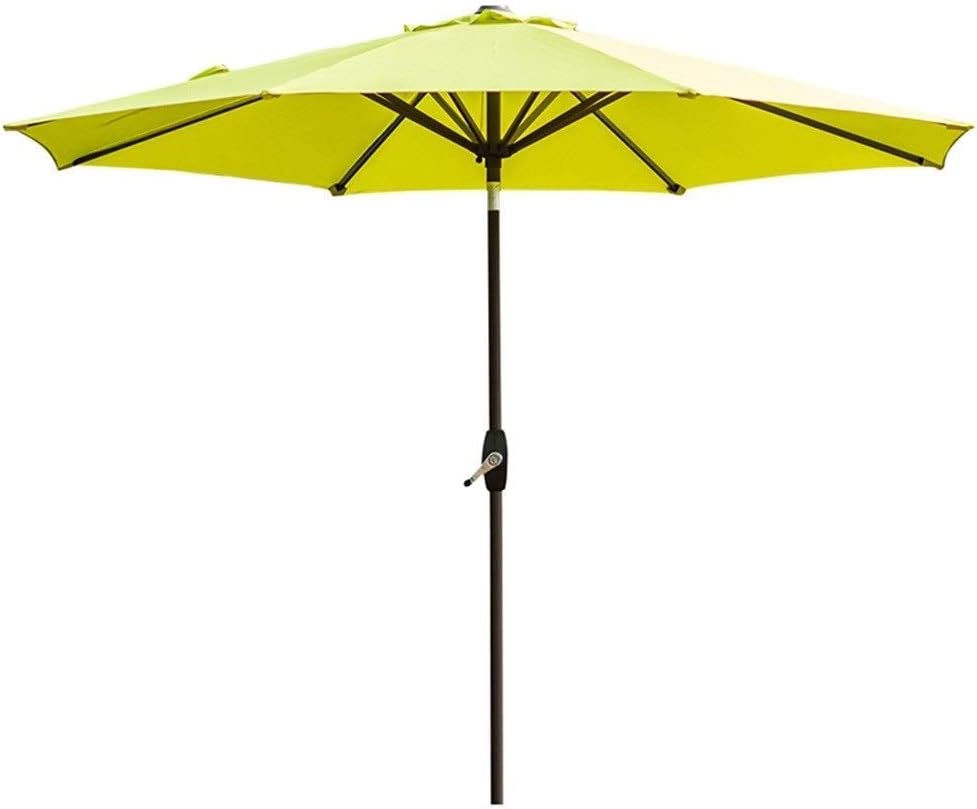 Parasols 2.7M Outdoor Garden Patio Umbrella UV70+, Crank and Tilt, Sun Shade for Outside Market Terrace Deck Yard Or Pool Side (Color : Fruit Green)